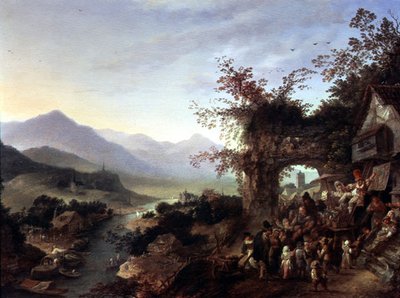 A Mountainous Landscape by Robert Griffier